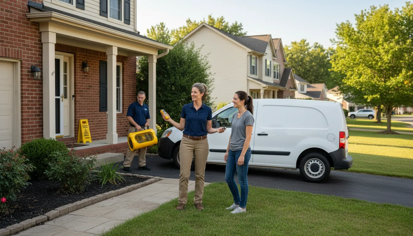 Water restoration image for Dehumidification And Cleanup Services in Loretto, MI